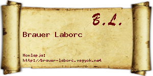 Brauer Laborc névjegykártya